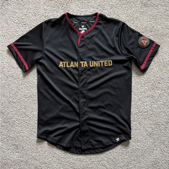 Fanatics Other - Atlanta United Fanatics Jersey Men’s M Black MLS Soccer Baseball Style